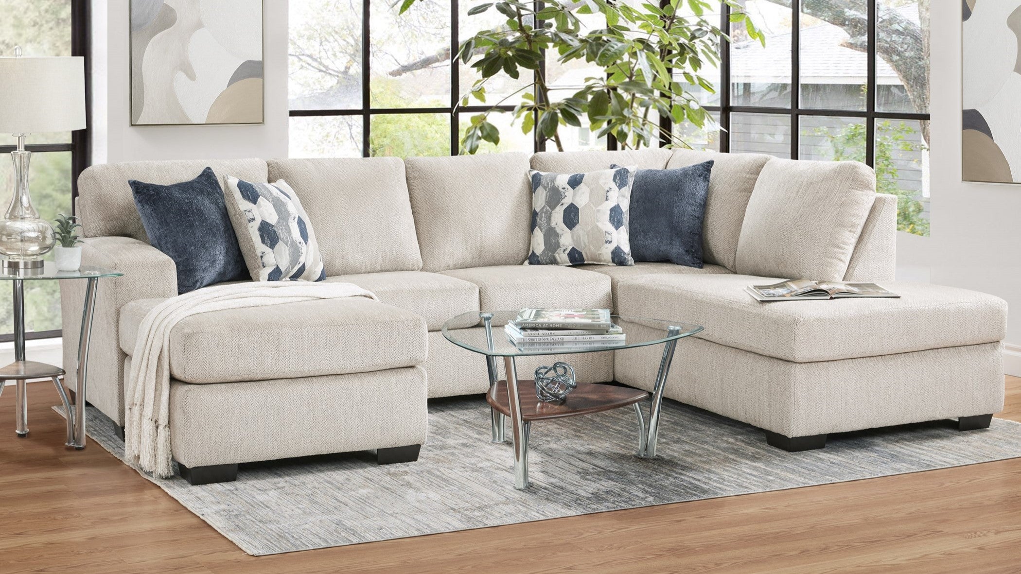 Herringbone Oatmeal Sectional