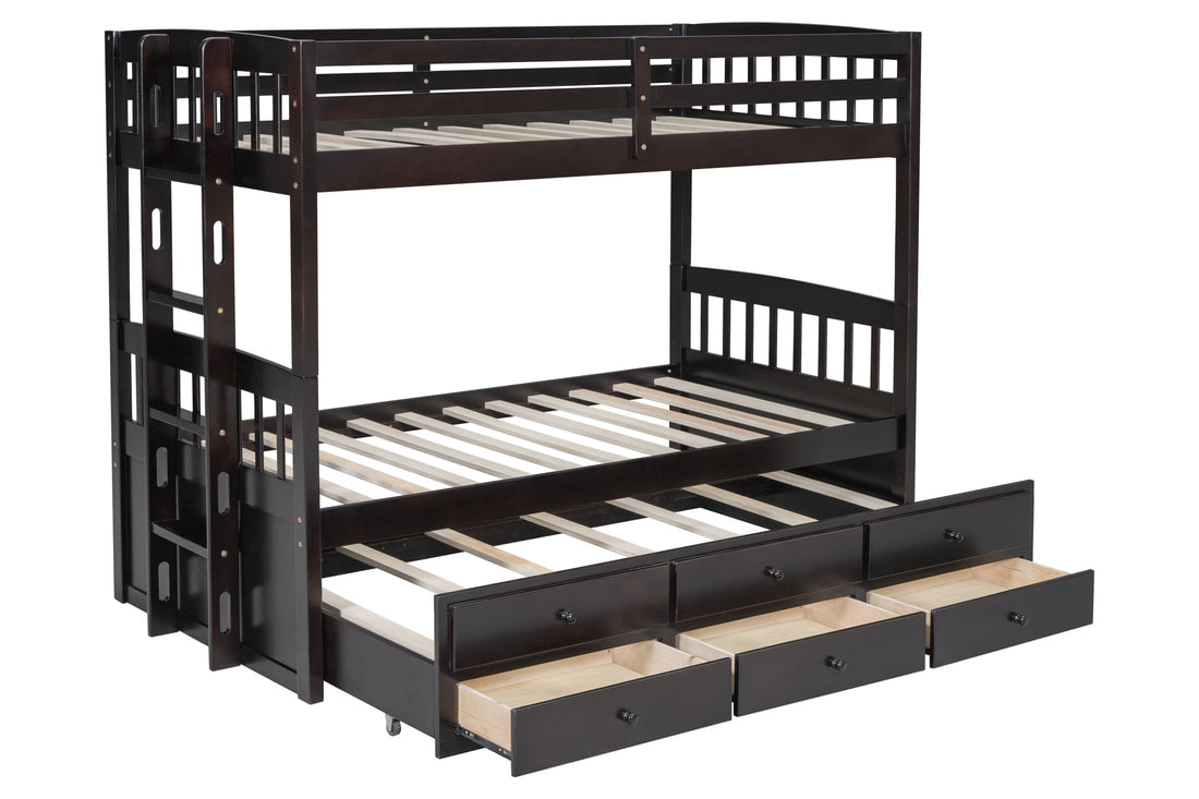 BB40 Twin/Twin Bunkbed With Trundle + 3Drawers