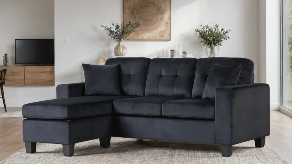 Cris Velvet Reversible Sectional