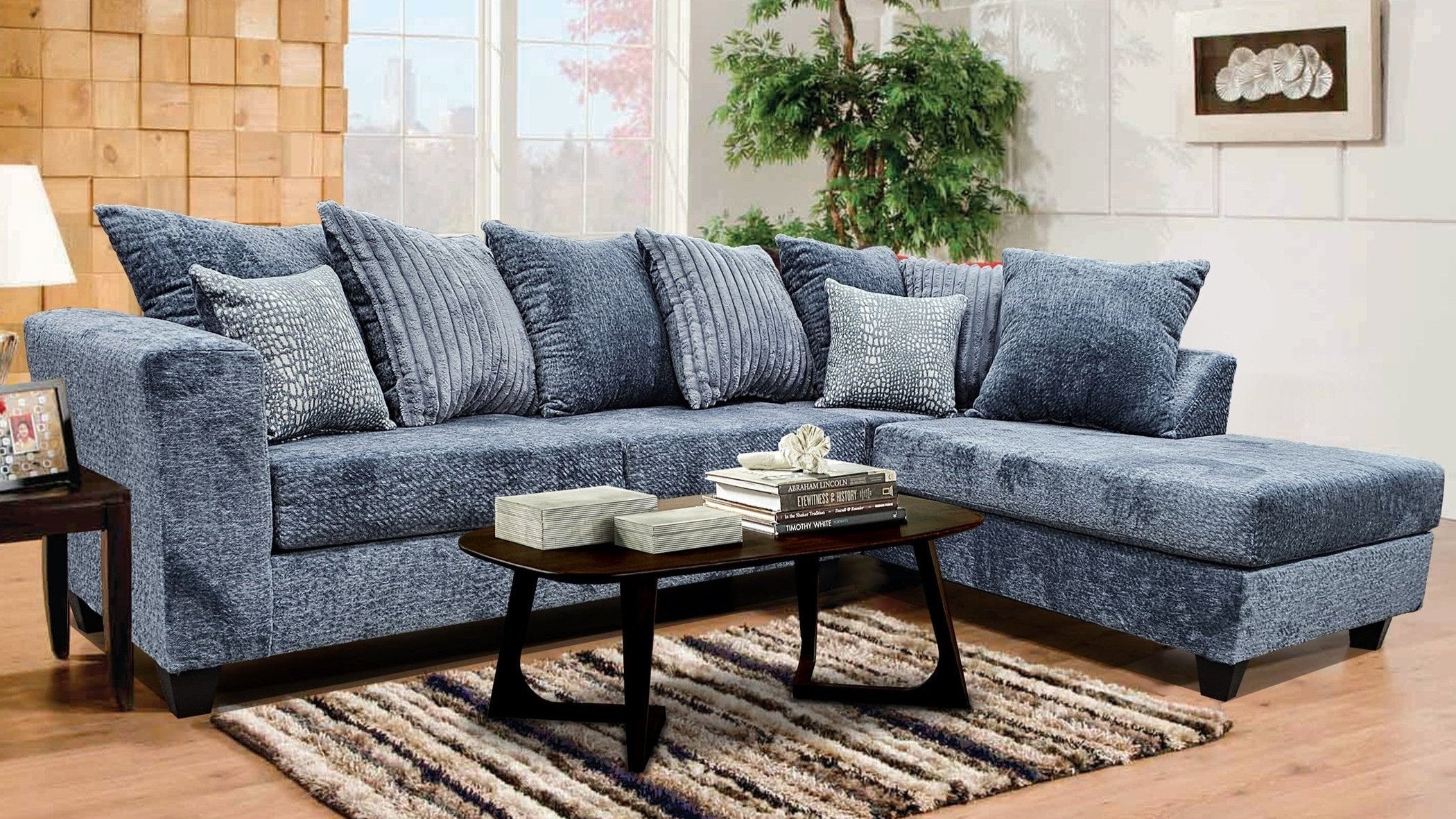 Sectional Corduroy Gray